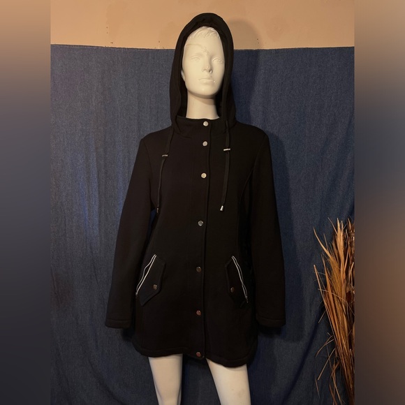 INTL d.e.t.a.i.l.s Women's Hooded Sweatshirt Jacket L - Picture 1 of 10